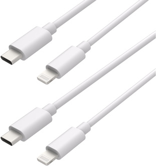 USB-C naar Lightning Kabel - MFI gecertificeerd - 150cm - Wit - 2 stuks
