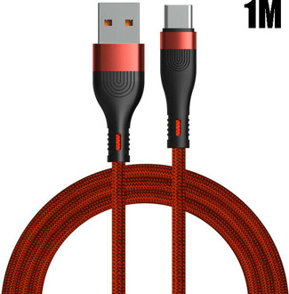 USB-C naar USB 3.0 Kabel - Rood - 1 meter