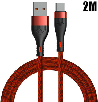 USB-C naar USB 3.0 Kabel - Rood - 2 meter - small