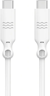 USB-C naar USB-C kabel - Recyclebaar - 3A - 1.2 meter - Wit - 2m