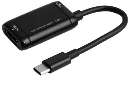 USB-C Type C Naar Hdmi-Compatibel Adapter Usb 3.1 Kabel Voor Mhl Android Telefoon Tablet Black Video Verlengkabel