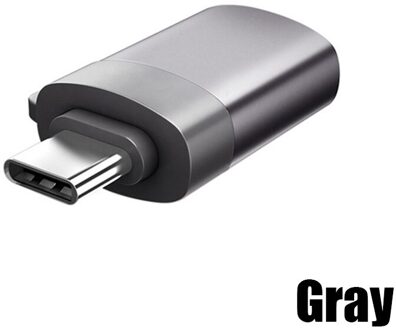 USB-C Usb 3.1 Type C Male Naar Usb 3.0 Vrouwelijke Data Otg Converter Adapter Converter Voor Xiaomi Huawei Type C Telefoons Tablet grijs