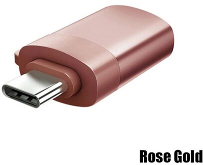 USB-C Usb 3.1 Type C Male Naar Usb 3.0 Vrouwelijke Data Otg Converter Adapter Converter Voor Xiaomi Huawei Type C Telefoons Tablet roos goud