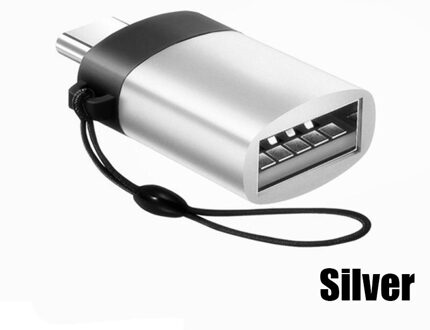 USB-C Usb 3.1 Type C Male Naar Usb 3.0 Vrouwelijke Data Otg Converter Adapter Converter Voor Xiaomi Huawei Type C Telefoons Tablet Zilver