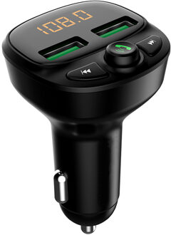 Usb Car Charger Draadloze Snelle Bluetooth Zender Handsfree Charger Mp3 Tf Card Muziek Auto Kit Voor Telefoon gewoon