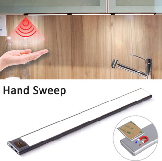 USB chargeable Powered LED Kitchen Light Magnet installation Hand Sweep Sensor Lamp for Cabinet Wardrobes Closet 20/40CM