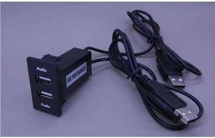 USB Charger Audio Connector Voltage OUT TEMP IN Display Temperatuur VOL. V TEM Voor Toyota Prado 3400 2002/VIOS 2004-2006