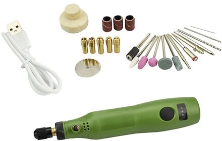 Usb Cordless Boor Rotary Tool Houtbewerking Graveren Pen Diy Voor Sieraden Metaal Glas Draadloze Boor Mini Elektrische Boor 3 Kleur groen