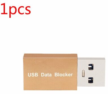 Usb Data Blocker Defender Beschermt Telefoon & Tablet Van Openbare Opladen Stations Hack Proof ,Data Transmissie Protector 1stk goud
