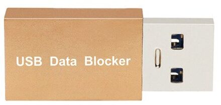 Usb Data Blocker Defender Beschermt Telefoon & Tablet Van Openbare Opladen Stations Hack Proof goud