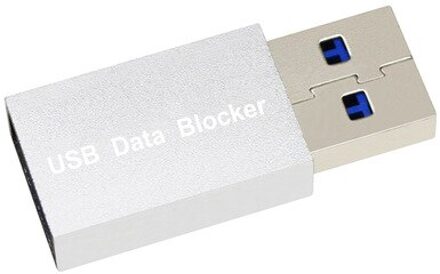 Usb Data Blocker Defender Beschermt Telefoon & Tablet Van Openbare Opladen Stations Hack Proof sliver