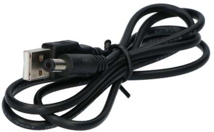 USB-DC kabel 1m - voedingskabel - 5.5 x 2.1 mm Zwart