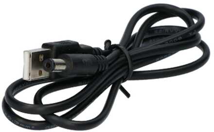 USB-DC kabel 1m - voedingskabel - 5,5x 2.1 mm Zwart