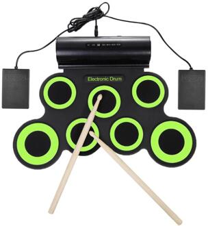 Usb Digitale Roll-Up Drumstel Met Drumsticks Voet Pedalen Voor Beginners Kinderen