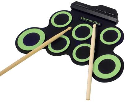 Usb Digitale Roll-Up Drumstel Met Drumsticks Voet Pedalen Voor Beginners Kinderen