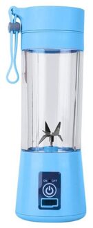 Usb Draagbare Oplaadbare Mini Elektrische Juicer Machine Smoothie Fles Fruit Mixer Cup Sap Blenders Blauw
