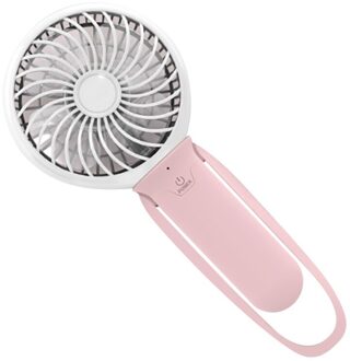 Usb Drie-Speed Verstelbare Verlichting Kleine Low Noise Kleurrijke Draagbare Bureau Multifunctionele Mini Oplaadbare Fan roze