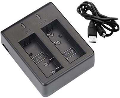 USB Dual Charger + 2 Stuks 1050mAh Oplaadbare Li-Ion Camera Batterij Voor EKEN H9 H9R H3 H3R H8PRO H8R h8 pro Sport Actie Camera een lader