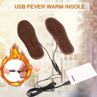 Usb Elektrische Aangedreven Pluche Bont Verwarming Inlegzolen Winter Warm Houden Voet Schoenen Binnenzool 35.5