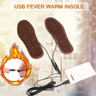 Usb Elektrische Aangedreven Pluche Bont Verwarming Inlegzolen Winter Warm Houden Voet Schoenen Binnenzool 43