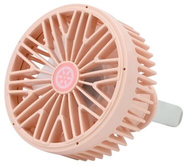 Usb Elektrische Auto Auto Air Vent Clip Outlet Fan Mini Led Licht 7 Blade Luchtkoeler Roze