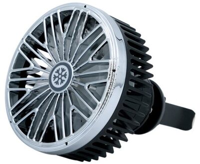 Usb Elektrische Auto Auto Air Vent Clip Outlet Fan Mini Led Licht 7 Blade Luchtkoeler zwart