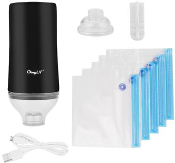 Usb Elektrische Handheld Automatische Vacuüm Sealer Voedsel Vacuüm Verpakkingsmachine Afdichting 5Pcs Sealer Voedsel Saver Tassen
