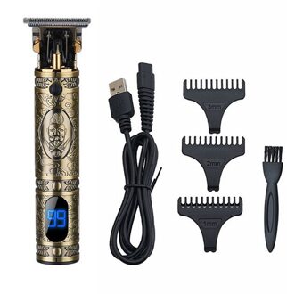 Usb Elektrische Scheerapparaten Scheren Machine 4 In 1 Baard Scheerapparaten 4D 3 Bladen Baard Nose Hair Trimmer Clipper Oplaadbare Voor mannen Gezicht LCD type