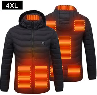 Usb Elektrische Verwarming Jas 8 Zone Verwarming Waterdichte Verwarmde Jas Elektrische Thermische Jas Verwarmde Vest Winter Outdoor Warme Kleding 2XL
