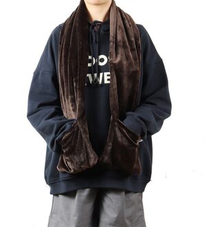 Usb Elektrische Verwarming Sjaal Sjaals Warme Sjaal Verwarming Winter Elektrische Verwarmde Pad Warmer Deken Met Zakken Bruin