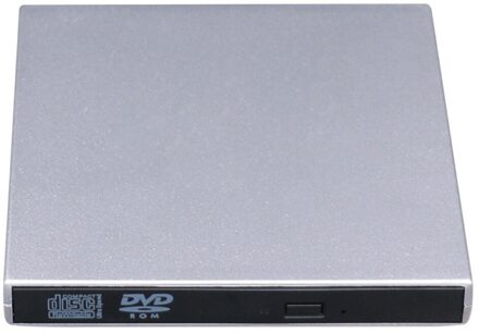 Usb Externe Cd Vcd Dvd Speler Optische Drive Writer Voor Pc Desktop Computer Ondersteuning Cd, vcd En Dvd Disc Optische Drives grijs