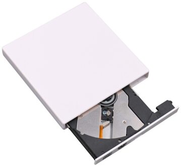 Usb Externe Cd Vcd Dvd Speler Optische Drive Writer Voor Pc Desktop Computer Ondersteuning Cd, vcd En Dvd Disc Optische Drives wit