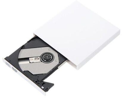 Usb Externe Dvd Cd Rw Brander Combo Drive Reader Drive Case Kit Voor Windows 98/8/10 Laptop Pc zonder Optische Drive wit