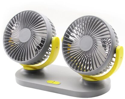 Usb Fan Auto Fan Desktop Slaapzaal Kantoor Stille Ventilator Grayish geel