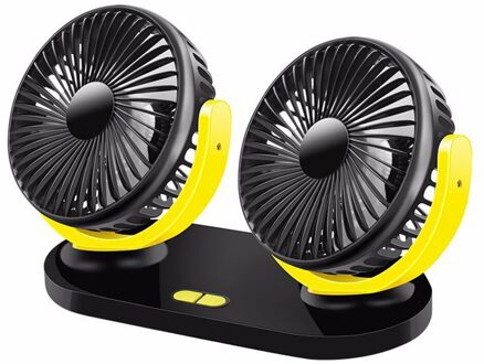 Usb Fan Auto Fan Desktop Slaapzaal Kantoor Stille Ventilator zwart en geel