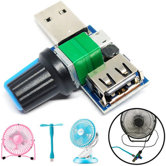 USB Fan Speed Controller Stepless Speed Controller Regulator Reducing Noise Multi-stall Adjustment Governor