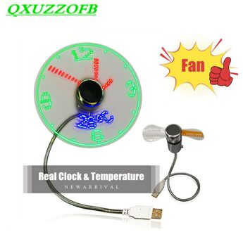 Usb Fans Mini Tijd En Temperatuur Fan Display Creatieve Gft Met Led Licht Cool Gadgets Producten Voor Laptop Pc 2022