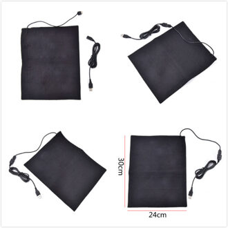 USB Fiber Heater Carbon Elektrische Verwarmde Jas Zachte Kussen Winter Mannen Vest Verwarming Kleding Warmer Pads Warm Houden Voor Muis pad 24X30cm 1paar