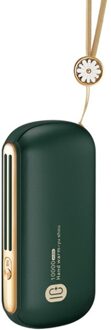 Usb Hand Warmer En Power Bank 2-In-1 Zelfopwarming Grote Capaciteit Draagbare Power Bank draagbare groen