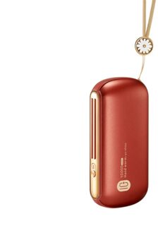 Usb Hand Warmer En Power Bank 2-In-1 Zelfopwarming Grote Capaciteit Draagbare Power Bank draagbare rood