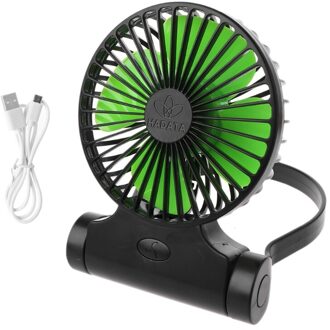 Usb Handsfree Neck Opknoping Fan Aangedreven Door Oplaadbare Batterij Met 3-Niveau Snelheid Bureau Ventilator Voor Outdoor camping Wandelen Home zwart