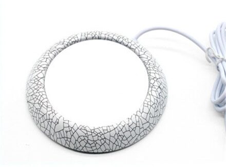 Usb Houtnerf Cup Warmer Warmte Drank Mok Mat Houd Drankje Warme Kachel Mokken Coaster wit porcelain patt