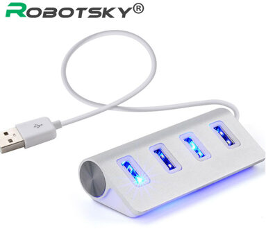 Usb Hub 4 Port High Speed Usb 2.0 Hub Usb-poort Draagbare Otg Hub Usb Splitter Voor Apple Macbook Air laptop Pc Tablet