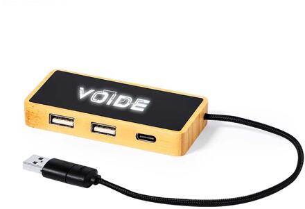 USB Hub met Verlicht Logo