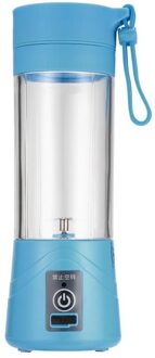 Usb Juicer Cup, Fruit Mengmachine, Draagbare Personal Size Eletric Oplaadbare Mixer, Blender, water Fles 380 Ml Met Usb blauw