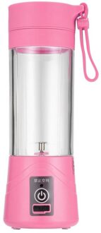 Usb Juicer Cup, Fruit Mengmachine, Draagbare Personal Size Eletric Oplaadbare Mixer, Blender, water Fles 380 Ml Met Usb rood