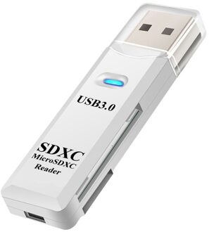 Usb Kaartlezer Mini Cardreader Adapter Micro Sd/Tf Kaartlezer Memory Storage Card Rider Reader Computer Tv Laptop usb Reader wit