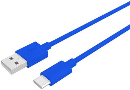 Usb-kabel Type C, 1 Meter, Blauw - Pvc - Celly Procompact