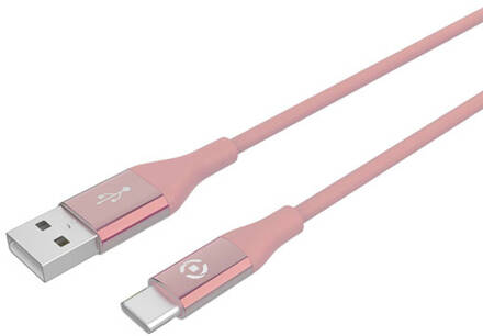 Usb-kabel Type-c, 1 Meter, Roze - Siliconen - Celly Feeling