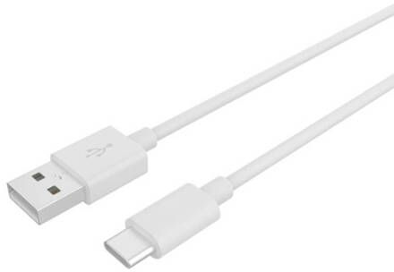 Usb-kabel Type C, 1 Meter, Wit - Pvc - Celly Procompact